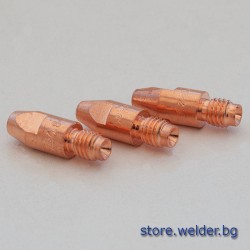 Токова дюза М8, Ø10 x 30 мм. 0.8, 1.0, 1.2 мм